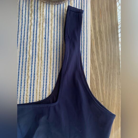 Good American Scuba Modern Tank Maxi Dress Navy Blue Sleeveless Sz 5-2X - Picture 10 of 14